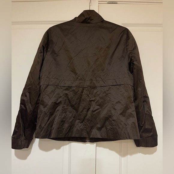 Chico's Texture Shine Tyla Zip Water Resistant Jacket Size 2 like new - Picture 2 of 5